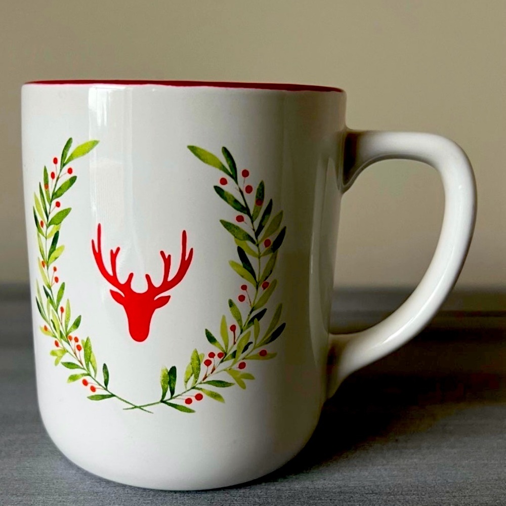2018 Retired Logo Caribou Coffee Holiday Antlers Mug 16oz